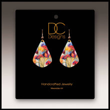 Load image into Gallery viewer, Illustrated Light &amp; DC Designs - Festive Multicolor Floral Short Drop Handmade Earrings