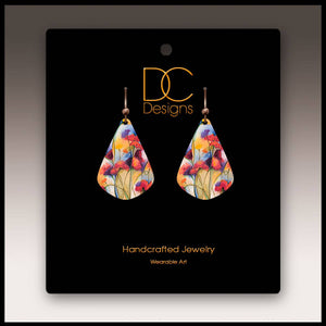Illustrated Light & DC Designs - Festive Multicolor Floral Short Drop Handmade Earrings