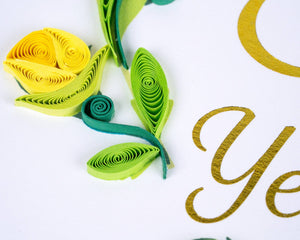 Quilling Card - Quilled 50th Wedding Anniversary Card