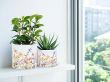 Load image into Gallery viewer, Large Dragonfly &amp; Floral Planter