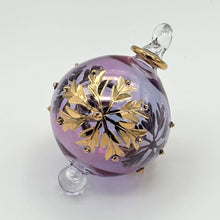 Load image into Gallery viewer, Dandarah (Ships from USA) - Blown Glass Small Ornament - Colored Snow Flake: Pink