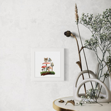 Load image into Gallery viewer, Cathy Walters Art - Forest Magic - Mouse Mushroom Garden Happy Square