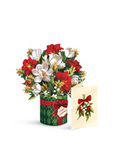 Load image into Gallery viewer, FreshCut Paper LLC - Mini Golden Mistletoe (10 Mini Pop-Up Greeting Cards)