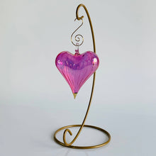 Load image into Gallery viewer, Dandarah (Ships from USA) - Blown Glass Ornament - Heart: Pink