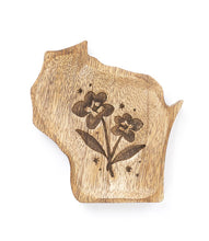 Load image into Gallery viewer, Matr Boomie Fair Trade - Wisconsin State Violet Trinket Dish - Mango Wood