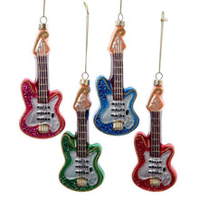 Load image into Gallery viewer, Kurt S. Adler, Inc. - Noble Gems™ Glass Electric Guitar Orn, 4 Asstd