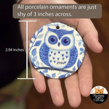 Load image into Gallery viewer, Peeping Tom's Cottage - Three Wise Men Porcelain Christmas Ornament - Nativity Star and Gift Givers - 2 Sided Holiday Keepsake