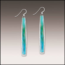 Load image into Gallery viewer, Illustrated Light &amp; DC Designs - Aqua Abstract Icicle Multilayer Handmade Earrings