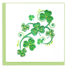 Load image into Gallery viewer, Quilling Card - Quilled Shamrocks Greeting Card