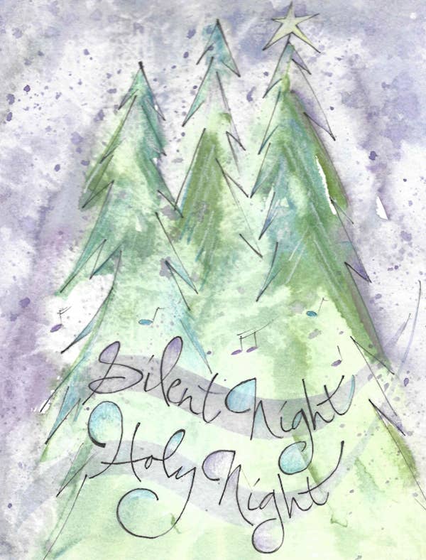 Credo Designs LTD - Silent Night Christmas Card (Set of 10)