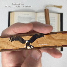 Load image into Gallery viewer, Mitercraft - Bald Eagle Bird (Double-Sided)  Wooden Bookmark