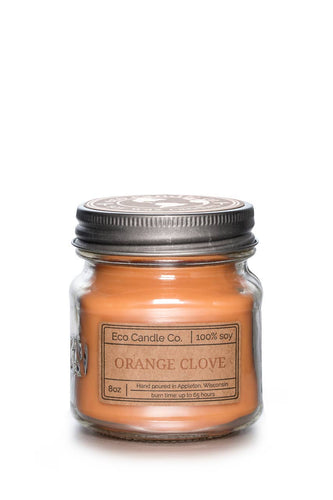 Eco Candle Company - 8oz mason ORANGE CLOVE