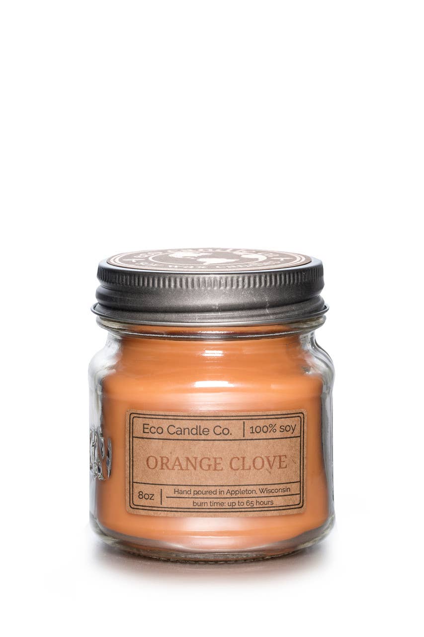 Eco Candle Company - 8oz mason ORANGE CLOVE