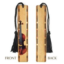 Load image into Gallery viewer, Mitercraft - Violin (Color) Musical Instrument Handmade Wooden Bookmark