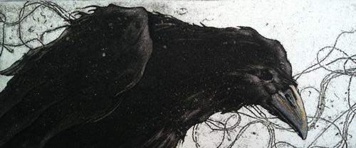 Strung Up Etching by Beki Killorin