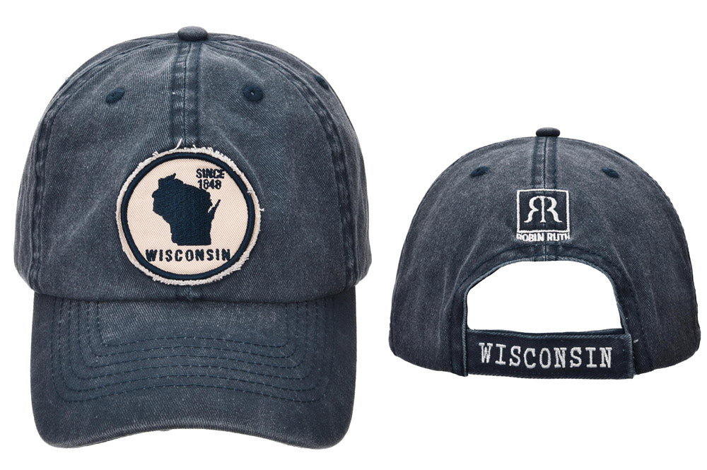 WI Ripped Patch Baseball Hat