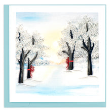 Load image into Gallery viewer, Quilling Card - Snow Covered Trees