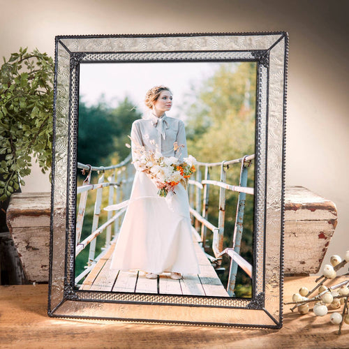 J Devlin Glass Art - Vintage Wedding Picture Frame 8x10 380-81HV