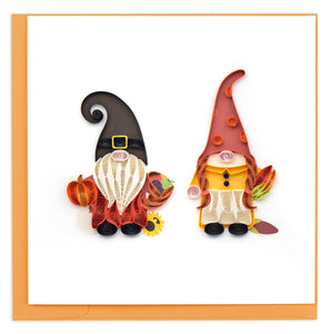 Quilling Card - Thanksgiving Gnomes