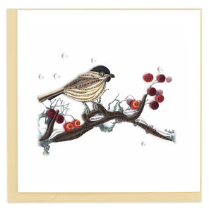 Quilling Card - Bird & Berries