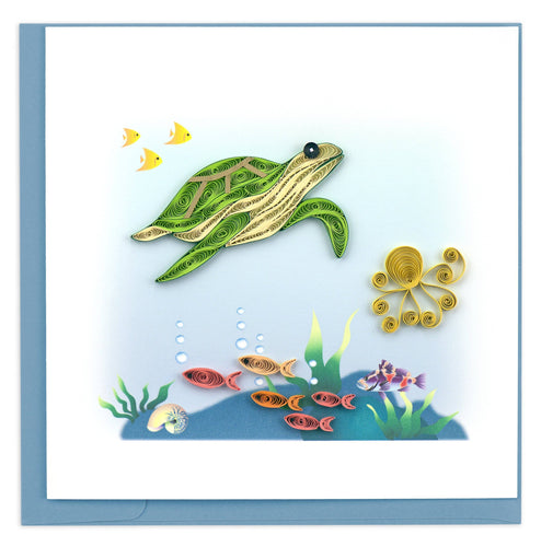 Quilling Card - Green Sea Turtle