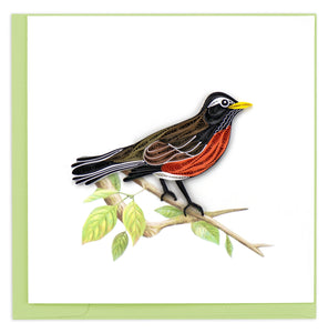 Quilling Card - Robin