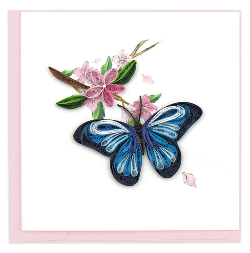 Quilling Card - Blue Butterfly