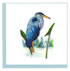 Quilling Card - Blue Heron