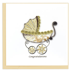 Quilling Card - Baby Carriage