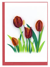 Load image into Gallery viewer, Quilling Card - Red Tulip Gift Enclosure Mini Card