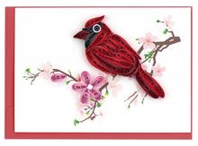 Load image into Gallery viewer, Quilling Card - Cardinal Gift Enclosure Mini Card
