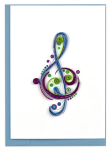 Quilling Card - Treble Clef Gift Enclosure