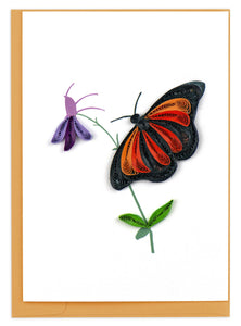 Quilling Card - Monarch Butterfly Gift Enclosure Mini Card