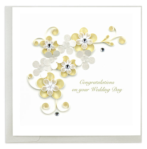 Quilling Card - Floral Wedding