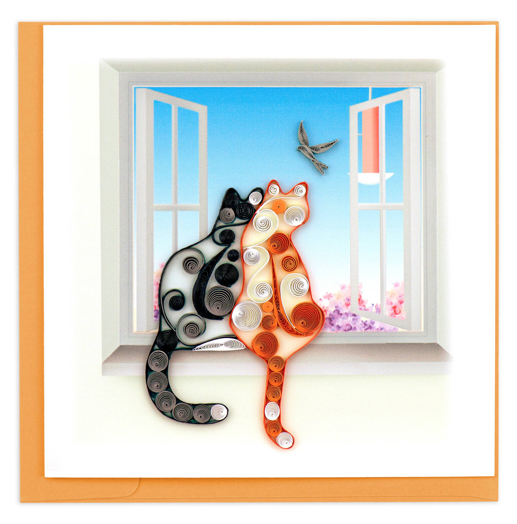 Quilling Card - Two Cats