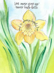 Credo Designs LTD - Daffodil Anniversary Greeting Card (Versed)