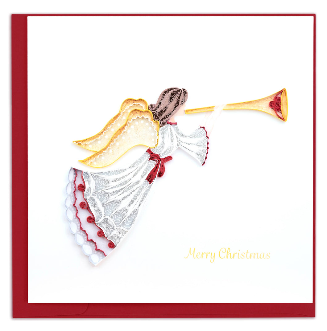 Quilling Card - Quilled Christmas Angel Greeting Card (New 2023)