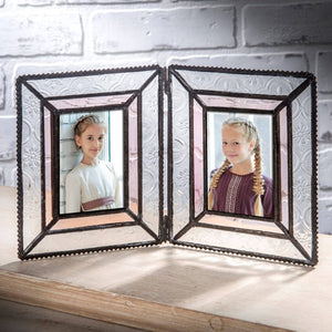 J Devlin Glass Art - Hinged Folding 2x3 Picture Frame Double 2x3 Vertical