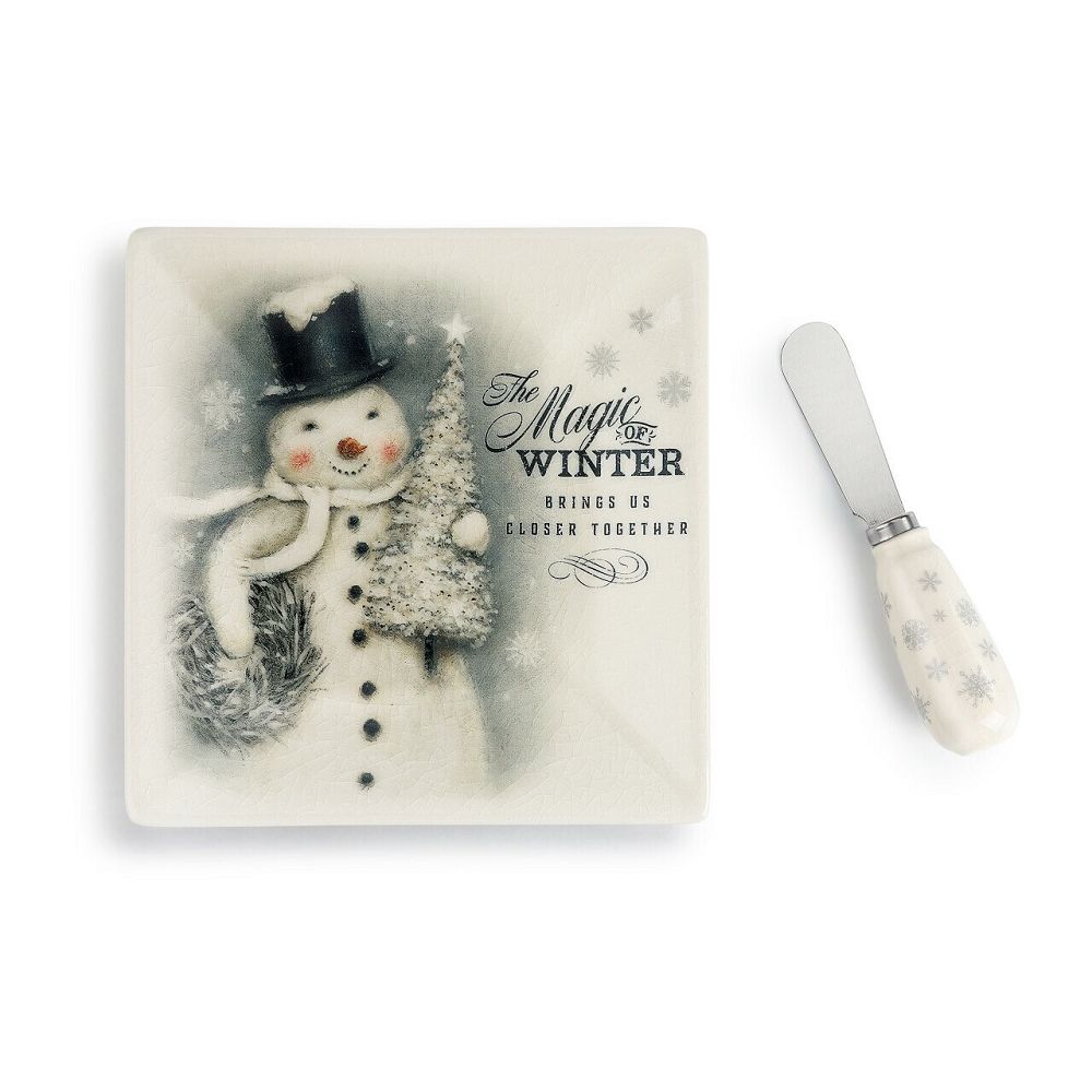 Magic Of Winter Cheese Plate Set