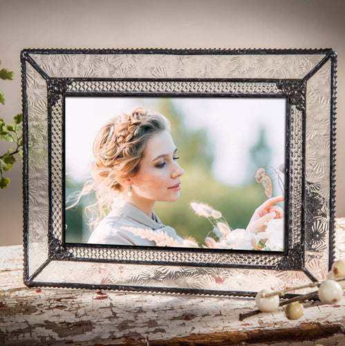 J Devlin Glass Art - Vintage Wedding Picture Frame 4x6 380-46HV