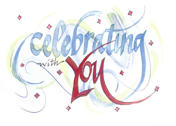 Credo Designs LTD - Celebrating with You Confetti Greeting Card (Versed)