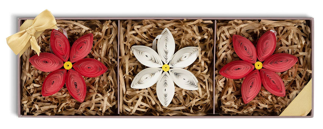 Quilling Card - Quilled Poinsettia Ornaments Box Set