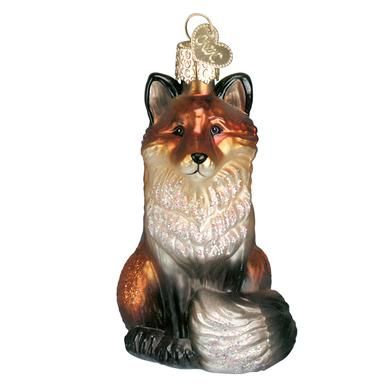 OWC Fox Glass Ornament