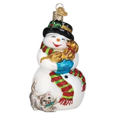 OWC Snowman w/ Pets Ornament