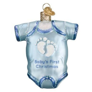 OWC Blue Baby Onesie Ornament