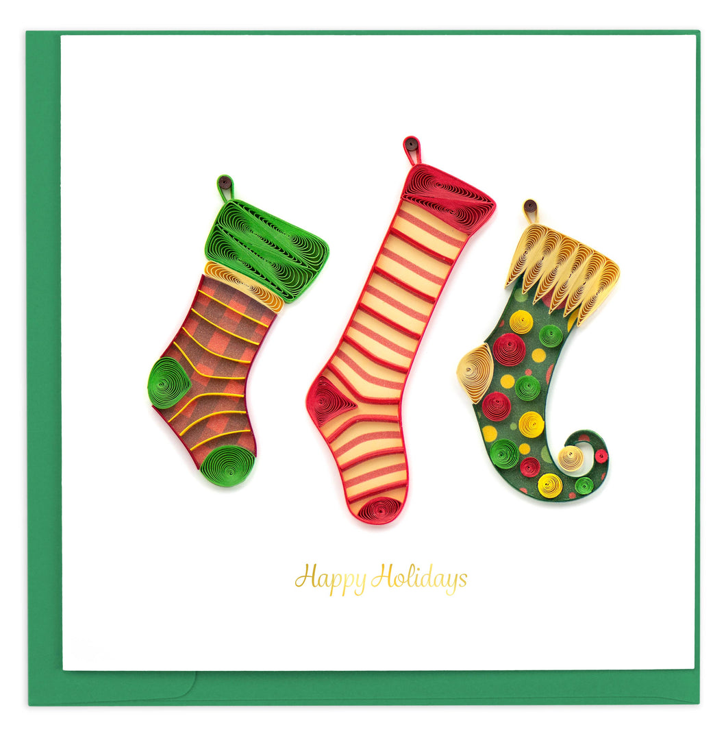 Quilling Card - Christmas Stockings