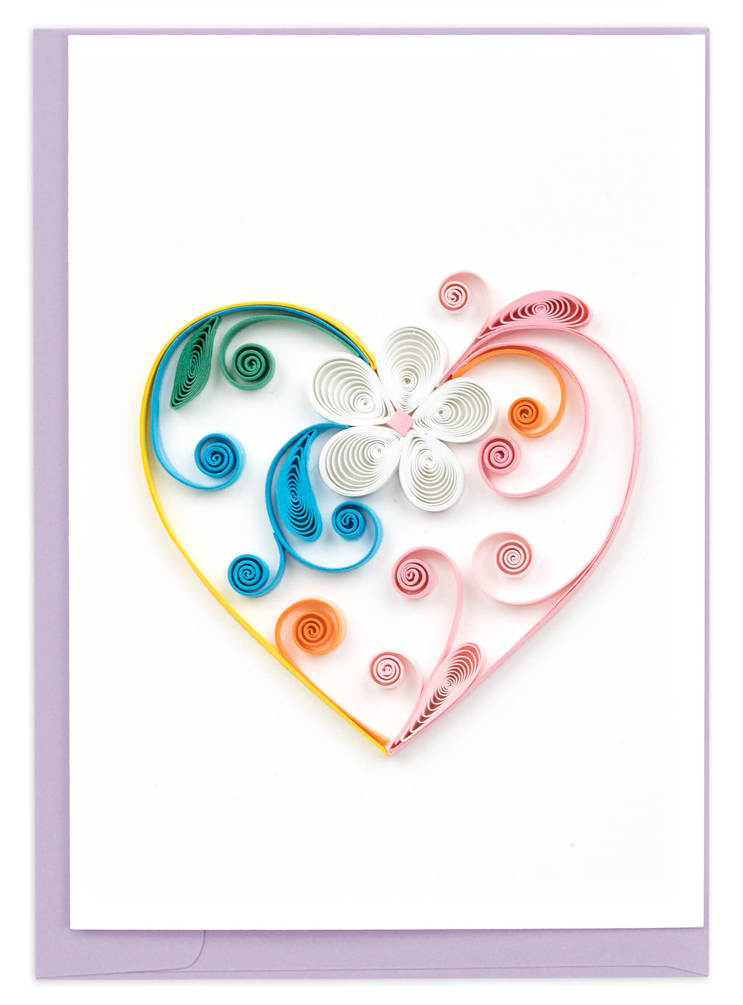 Quilling Card - Colorful Heart Gift Enclosure Mini Card