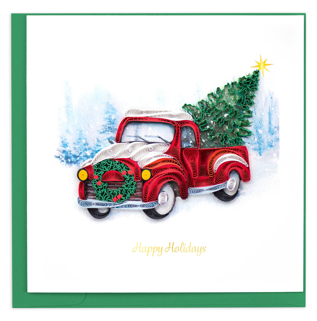Quilling Card - Christmas Truck