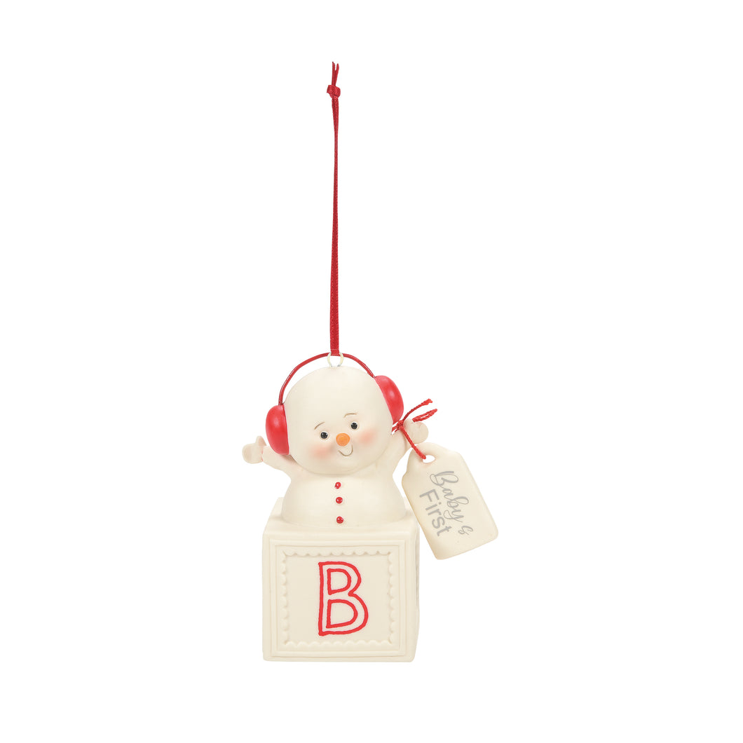 Snowpinions Baby's 1st Block Ornament