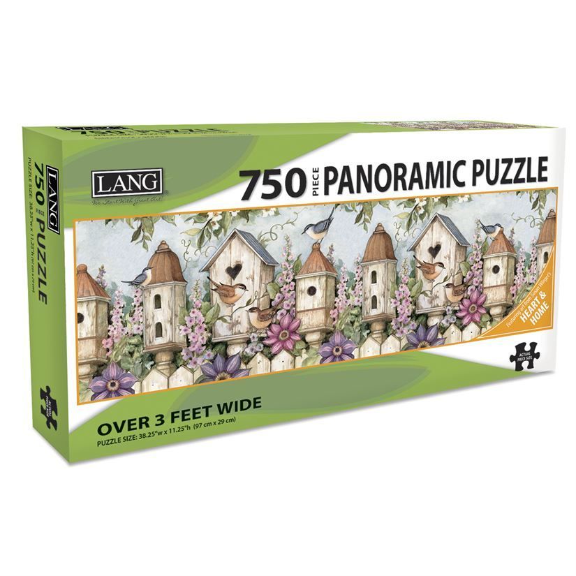 Birdhouse Garden Panoramic Puzzle 750 pc